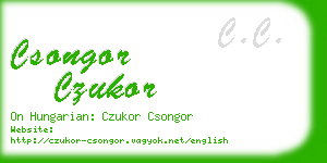 csongor czukor business card